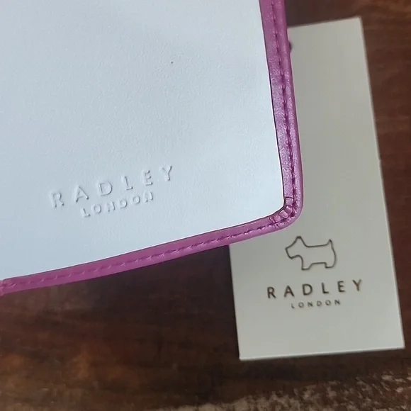 Radley London Pink Leather Scottish Dog Phone Call Me Wallet NWT Zip Snap - Picture 10 of 14